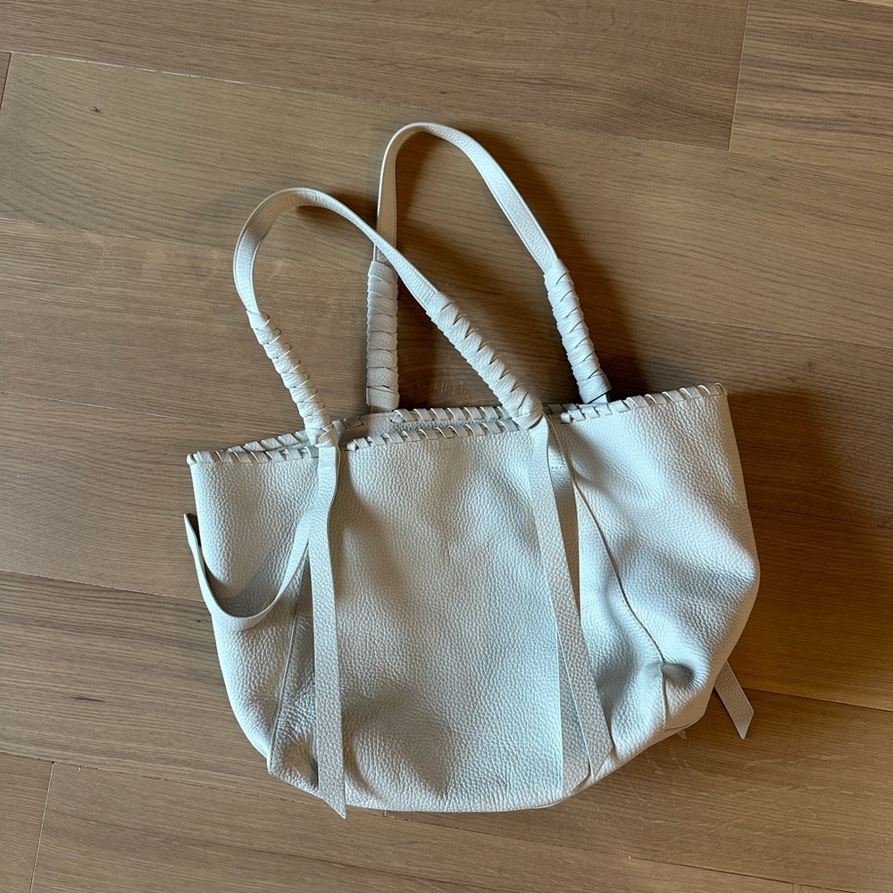 All saints kepi leather tote bag
